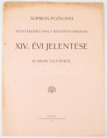 1911 Bp., Sopron-Pozsonyi Helyi Érdekű Vasút Részvénytársaság XIV. évi jelentése az 1910-iki üzleti évről
