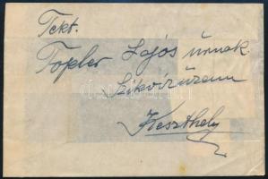 1946 Inflációs levél 5 bélyeggel Beledről Keszthelyre