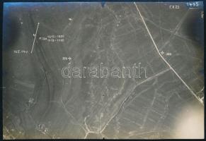 ca 1915 Pomorzany, Masovian Voivodeship Poland / Lengyelország, világháborús katonai légi felvétel pecséttel jelzett 18x14 cm