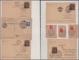 1938 11 db "VISSZATÉRT" bélyegzés főként különböző városokból