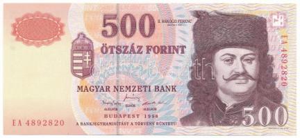 1998. 500Ft "EA" T:F szép papír Adamo F54