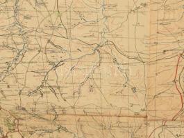 ca 1940 Kurszk - Voronyes II. világháborús német katonai térkép 1:300 000. 67x90 cm