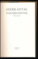 Szerb Antal: Naplójegyzetek (1914-1943.) Bp., 2001, Magvető. Kiadói kartonált papírkötés, kiadói pap...