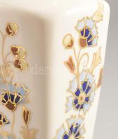 Zsolnay búzavirág mintás váza, jelzett, hibátlan, m: 14,5 cm