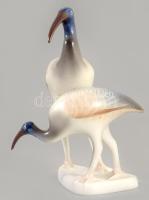 Hollóházi madárpár. Jelzett, hibátlan, m: 17,5 cm