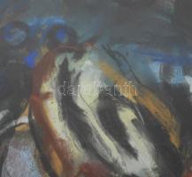 Félegyházi László (1907-1986): Csendélet mákoskaláccsal, 1966. Pasztell, papír, jelezve balra fent, ...