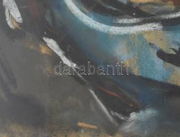 Félegyházi László (1907-1986): Csendélet mákoskaláccsal, 1966. Pasztell, papír, jelezve balra fent, ...