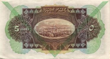 Szíria 1939. 5L zöld felülnyomással T:II-