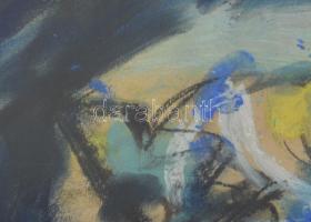 Félegyházi László (1907-1986): Csendélet őszirózsákkal, 1971. Pasztell, papír, jelezve balra lent, h...