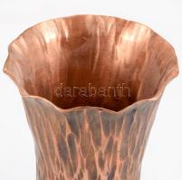 Vörösréz iparművész váza 23 cm