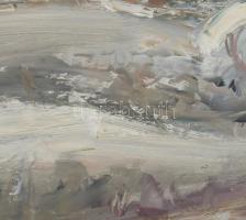 Szikra János (1921-2009): Csendélet halakkal, 1980 körül. Olaj, farost, jelezve balra lent, fakeretb...