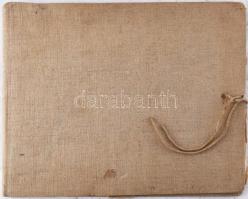 Olvashatatlan jelzéssel: Férfi karikatúrák, vegyes technika, papír, albumban, 23×16 és 34×24 cm közö...