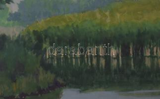 Mátrai Vilmos (1877-1961): Környe, 1957 Akvarell, papír, jelzett. Dekoratív, üvegezett, laza fakeret...