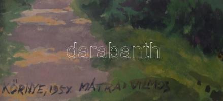 Mátrai Vilmos (1877-1961): Környe, 1957 Akvarell, papír, jelzett. Dekoratív, üvegezett, laza fakeret...