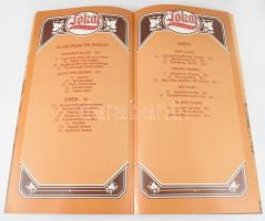 A Tokaj Étterem étlapja, Atrium Hyatt Budapest