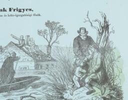 1862 Bécs, A cs. kir. lottó-jövedéki igazgatóság által kiadott nagyméretű hirdetmény, 66×50 cm