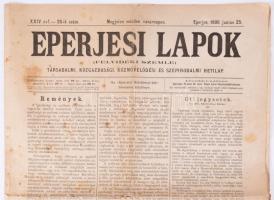 1899 Eperjes, az Eperjesi Lapok (Felvidéki Szemle) XXIV. évfolyamának 4 db száma