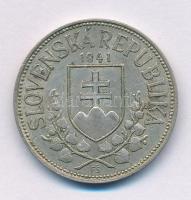 Szlovákia 1941. 20K Ag "Szent Cirill és Szent Metód" T:VF, kis patina, karc Slovakia 1941. 20 Korun Ag "St. Kyrill and St. Methodius" C:VF, small patina, scratch Krause KM#7.1