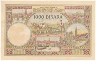 Szerb-Horvát-Szlovén Királyság 1920. 1000D korabeli hamisítvány, "A8 645" vízjel nélkül T:...