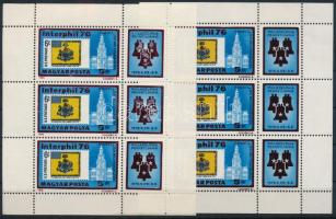 1976 Interphil kisív a fólianyomat részleges hiányával + támpéldány