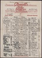 1924 Bp., Posch Éttermei Budapest étlap, hajtott