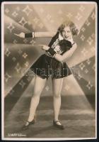 cca 1920 Táncoslány, fotó a L'Art Foto Budapest műteremből, 16×11 cm