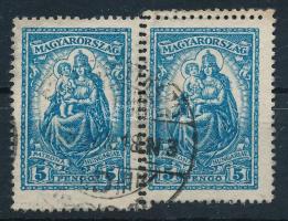 1926 Keskeny Madonna 5P pár középen dupla fogazással + az egyik elfogazva