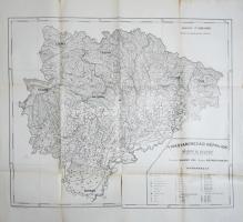 cca 1902 A népfajok Északon, (Felvidék néprajzi térképe) A népfajok Magyarországon V. tervezte: Balogh Pál, rajzolta: Kocsárd Sándor, 110x118 cm.
