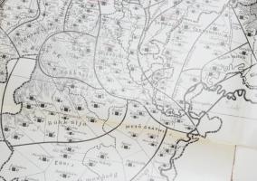 cca 1902 A népfajok Északon, (Felvidék néprajzi térképe) A népfajok Magyarországon V. tervezte: Balo...