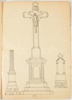 cca 1900 Nyíregyháza, Kováts Testvérek kőfaragó mesterek és sírkő raktára saját telepének katalógusa...