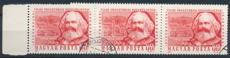 1964 Évfordulók - Események II. 60f Marx 5-ös csík ESFMÉNYEK tévnyomattal