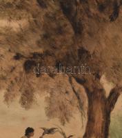 Iványi Grünwald Béla (1867-1940)-Prihoda István (1891-1956): Táborozók. Színezett rézkarc, papír, Iv...