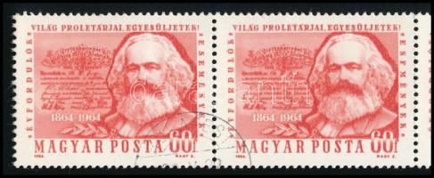 1964 Évfordulók - Események II. 60f Marx ötöscsík ESFMÉNYEK tévnyomattal