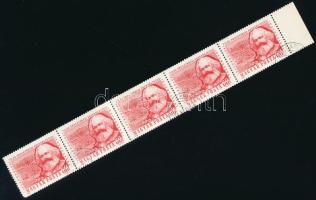 1964 Évfordulók - Események II. 60f Marx ötöscsík ESFMÉNYEK tévnyomattal