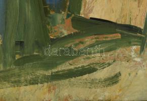 Lőrincze Miklós (1943-2016): Kompozíció. Olaj, vászon. Jelzett. Dekoratív fakeretben. 51x41 cm