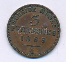 Német Államok / Poroszország 1865A 3pf Cu T:XF, ütődés German States / Prussia 1865A 3 Pfennig Cu C:XF, punched Krause KM#482