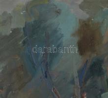 Emőd v. Emöd jelzéssel: Táj Olaj, vászon. Kopott fakeretben. 55x70 cm