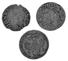Vegyes 3db-os rossz állapotú Ag érme tétel, közte Ausztria 1821A 3kr Ag "I. Ferenc" T:F 3p...