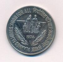 India 1974. 10R Cu-Ni "Családtervezés / FAO" T:UNC,AU patina India 1974. 10 Rupees Cu-Ni &...