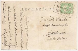 1909 Kálmánd, Camin; Római katolikus templom és iskola. Divald Károly fia kiadása (Eperjes) / church...