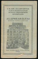A M. Kir. Államvasutak Alkalmazottainak Rudolf-Trónörökös Egyesülete alapszabályai (egyúttal tagsági igazolvány, kitöltetlen igazolvány résszel.) Bp., (1930), Rudolf Trónörökös Egyesület, (Kir. M. Egyetemi-ny. ny.),31 p. Kiadói papírkötés,