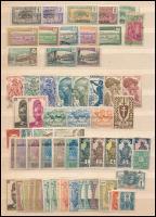 Kamerun, Guinea, Elefántcsontpart kb. 100 db bélyeg másodpéldányokkal, A/4-es berakólap mindkét oldalán