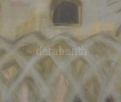 Iványi Grünwald Béla jelzéssel: Kert. Pasztell, papír. Üvegezett, sérült fakeretben. 65,5x50 cm