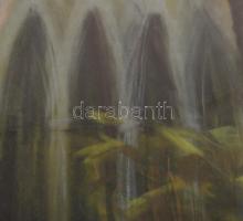 Iványi Grünwald Béla jelzéssel: Kert. Pasztell, papír. Üvegezett, sérült fakeretben. 65,5x50 cm