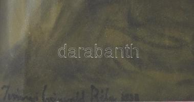 Iványi Grünwald Béla jelzéssel: Kert. Pasztell, papír. Üvegezett, sérült fakeretben. 65,5x50 cm