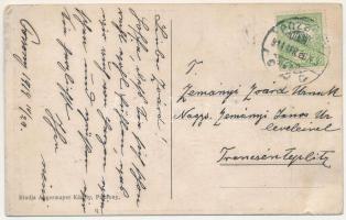 1914 Pozsony, Pressburg, Bratislava; Pozsony-Bécs villamos vasút megnyitása 1914. február 1. Angerma...