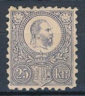 1871 Réznyomat 25kr gumi nélkül, szép centrált példány (min *60.000)
