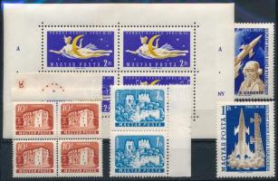 1961 Kis tétel, benne sorok, összefüggések, kisív, 6 db borítékban és egy stecklapon (27.300)