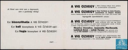 1934 A víg özvegy című Metro Goldwyn Mayer film prospektusa