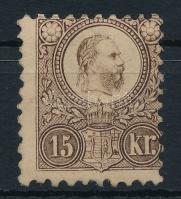 1871 Réznyomat 15kr elfogazva, eredeti gumival, falcos (min 165.000)